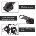 Cremalleras universales de metal (6 unidades) – Vista de cerca del producto – NQLN Store