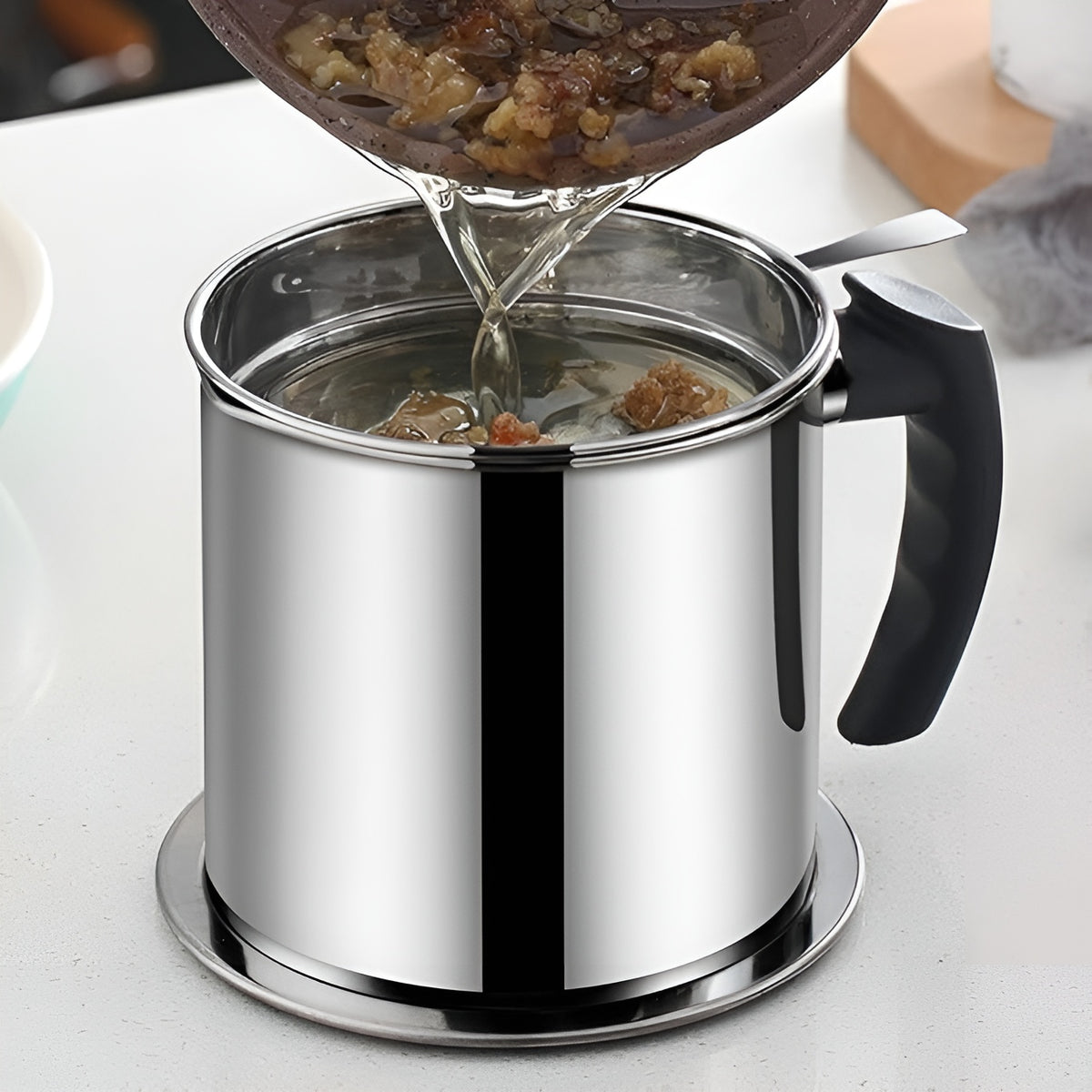 Olla de aceite de acero inoxidable