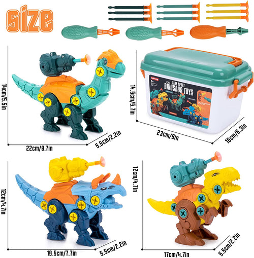Juguete de armar dinosaurios con accesorios