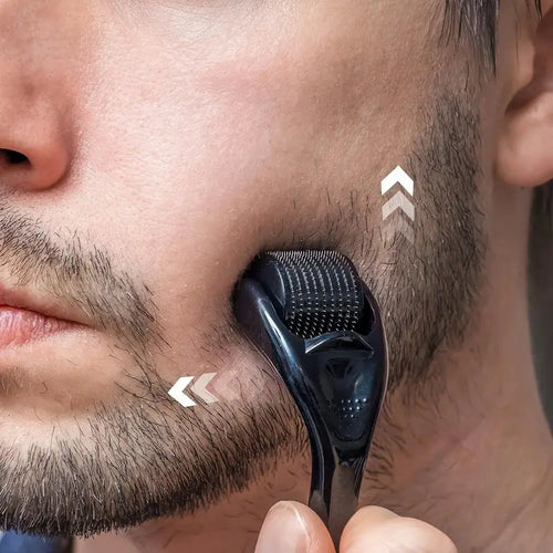 Rodillo dermico de microagujas para barba