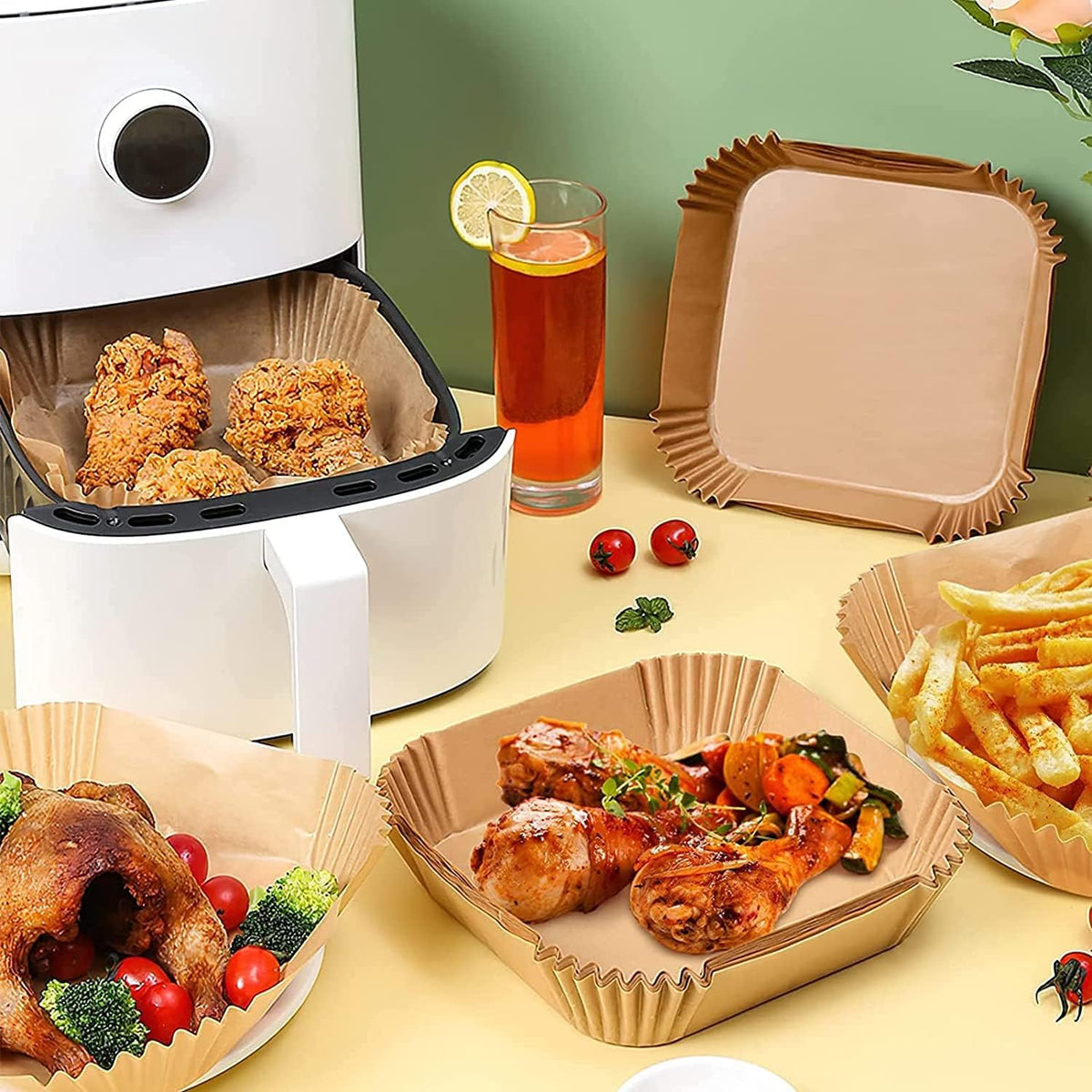 Cestas desechables para air fryer (100 unidades)  VAULI