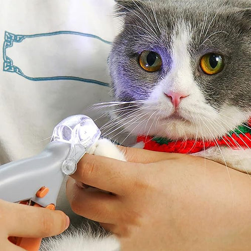 Cortador de uñas LED para mascotas