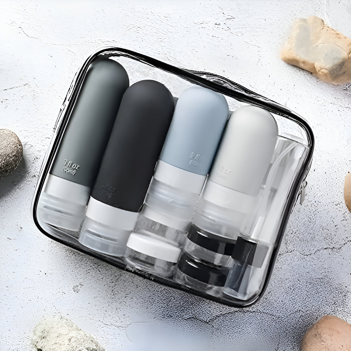 Botellas de silicona de viaje para aseo Personal (16 unidades set)