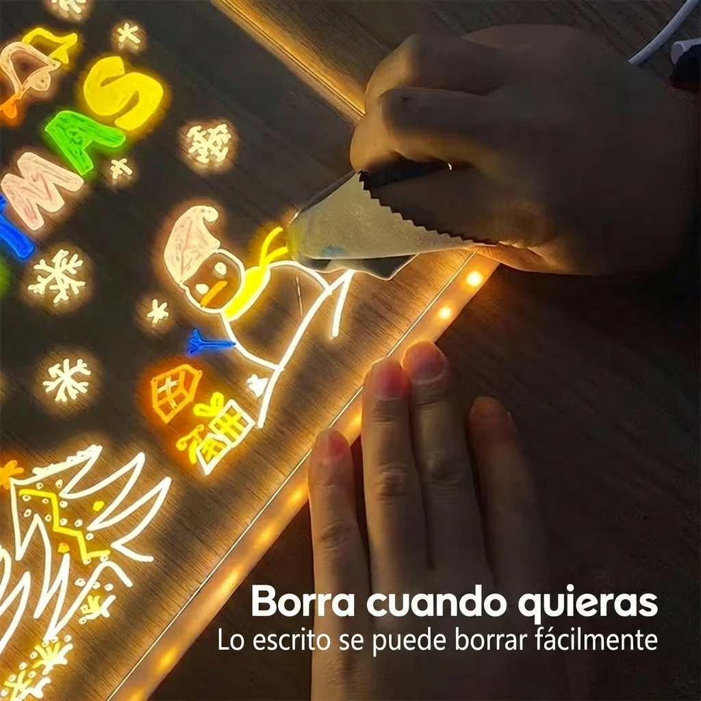 Tablero de notas LED con colores
