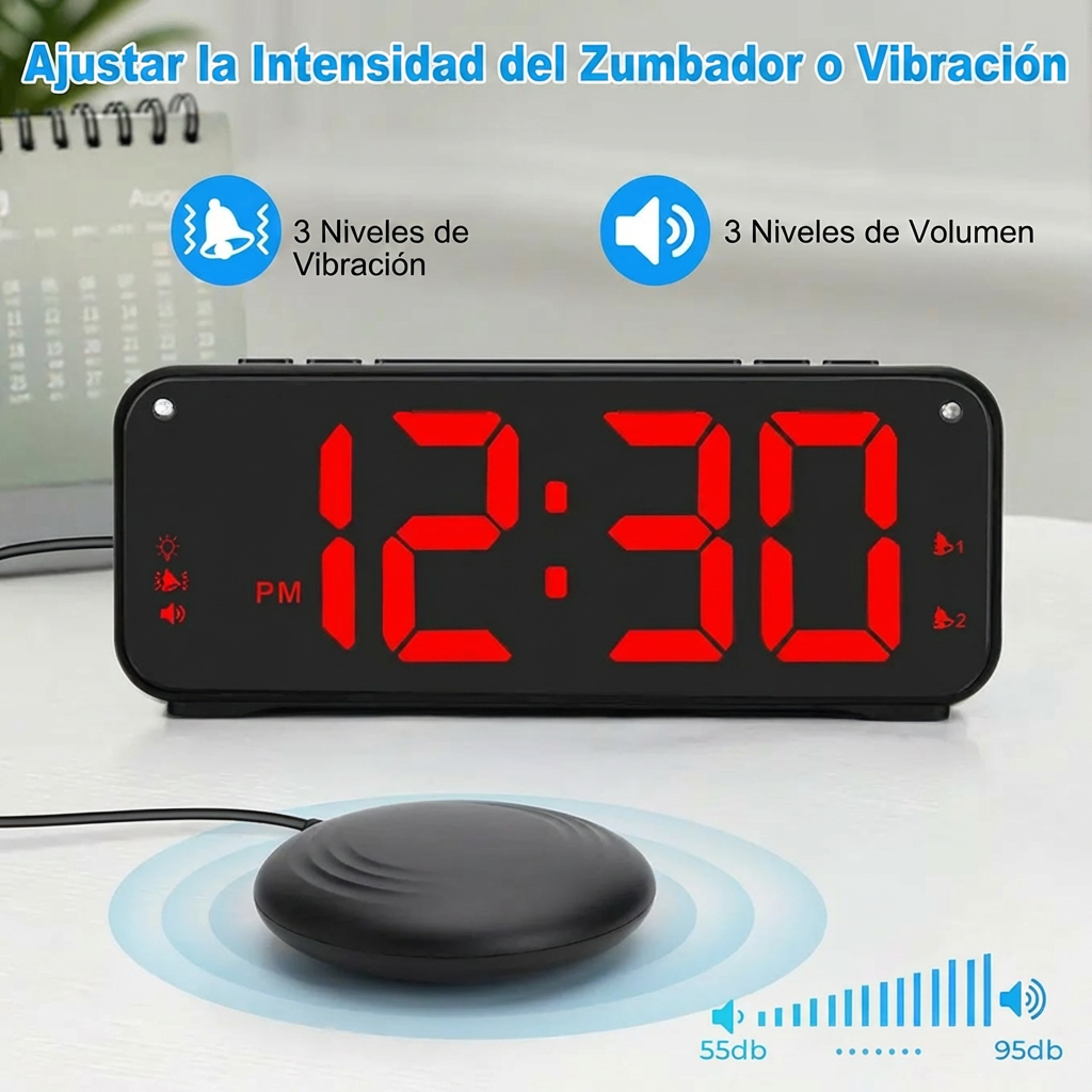 Reloj despertador con vibrador