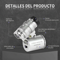 Microscopio de bolsillo portatil con luz LED
