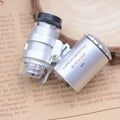 Microscopio de bolsillo portatil con luz LED