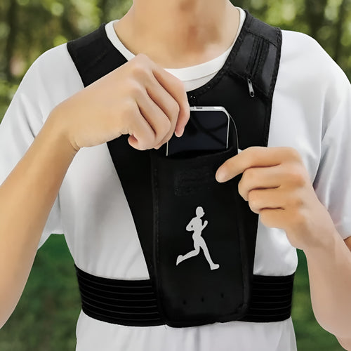 Chaleco para correr con soporte para teléfono