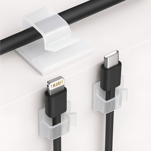 Clips transpartentes organizadores de cables (pack de 50)