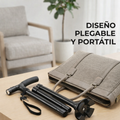 Baston plegable portatil con linterna