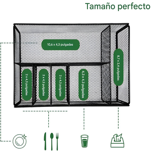 Cesta de malla para cubiertos