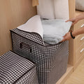 Organizador multifuncional 180L para ropa y cama – Detalle de calidad y acabado – NQLN Store
