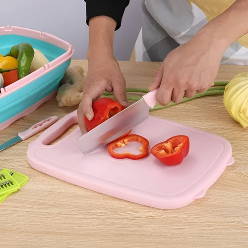 Tabla de cortar multifuncional con accesorios