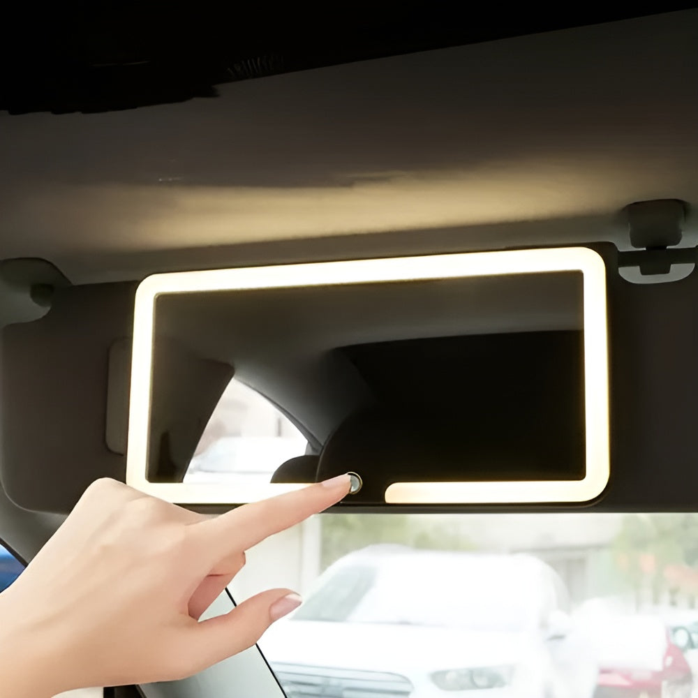 Espejo De Maquillaje Led con visera para carro
