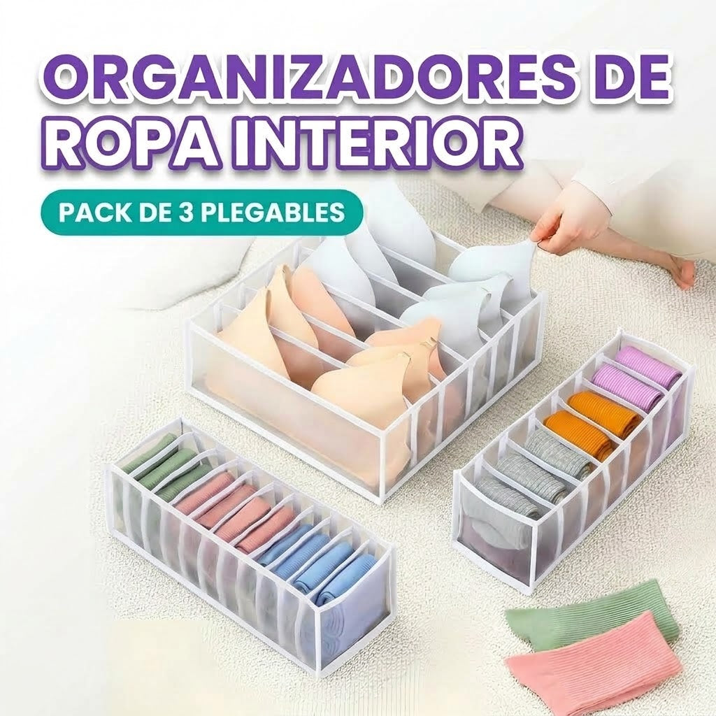 Organizadores de ropa interior (Pack de 3)