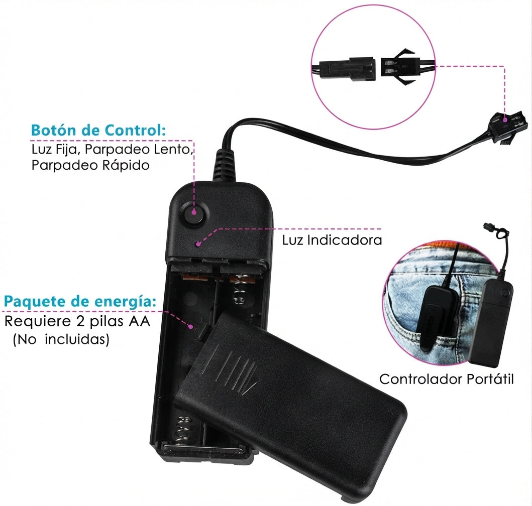 Mascara LED para disfraz