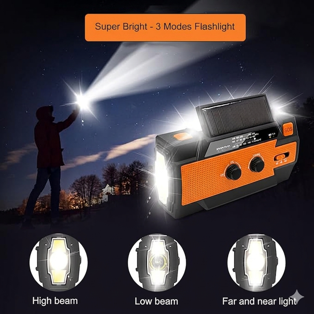 Radio Solar Portatil con Batería