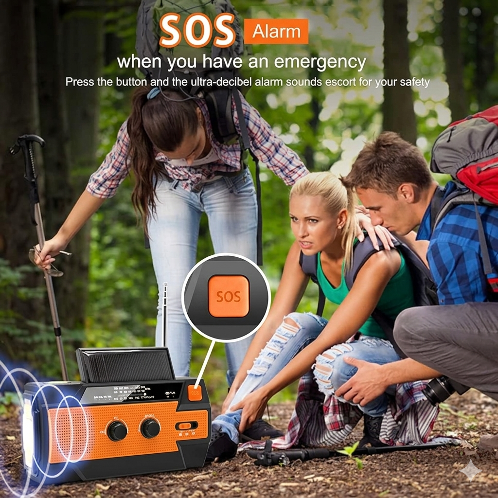 Radio Solar Portatil con Batería