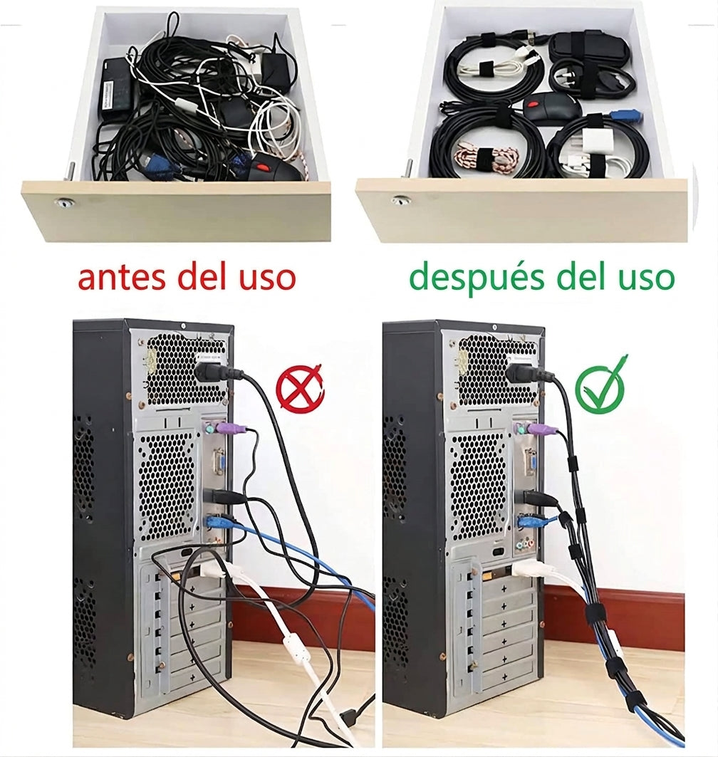 Rollos de cierre magico reusables de 5 metros