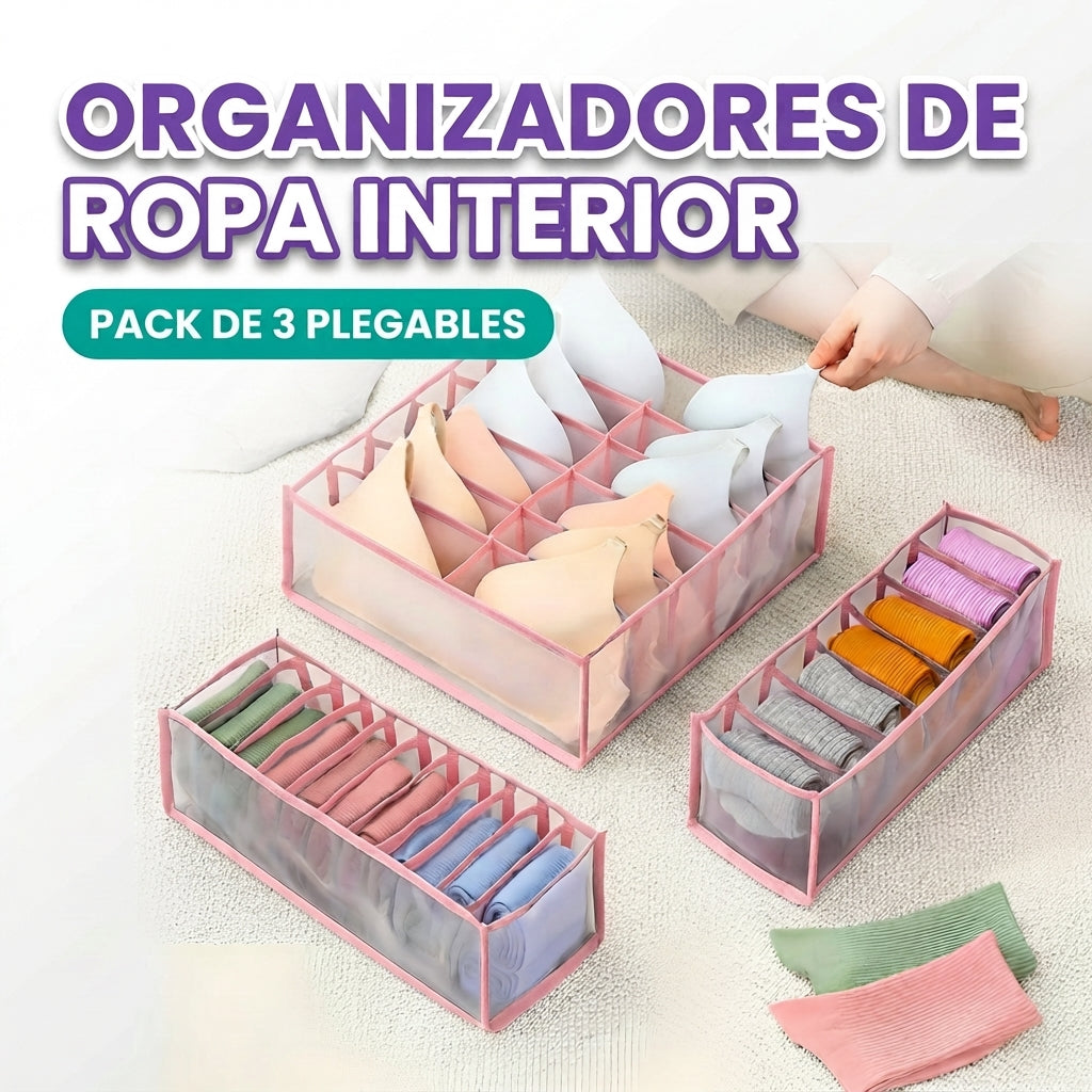 Organizadores de ropa interior (Pack de 3)
