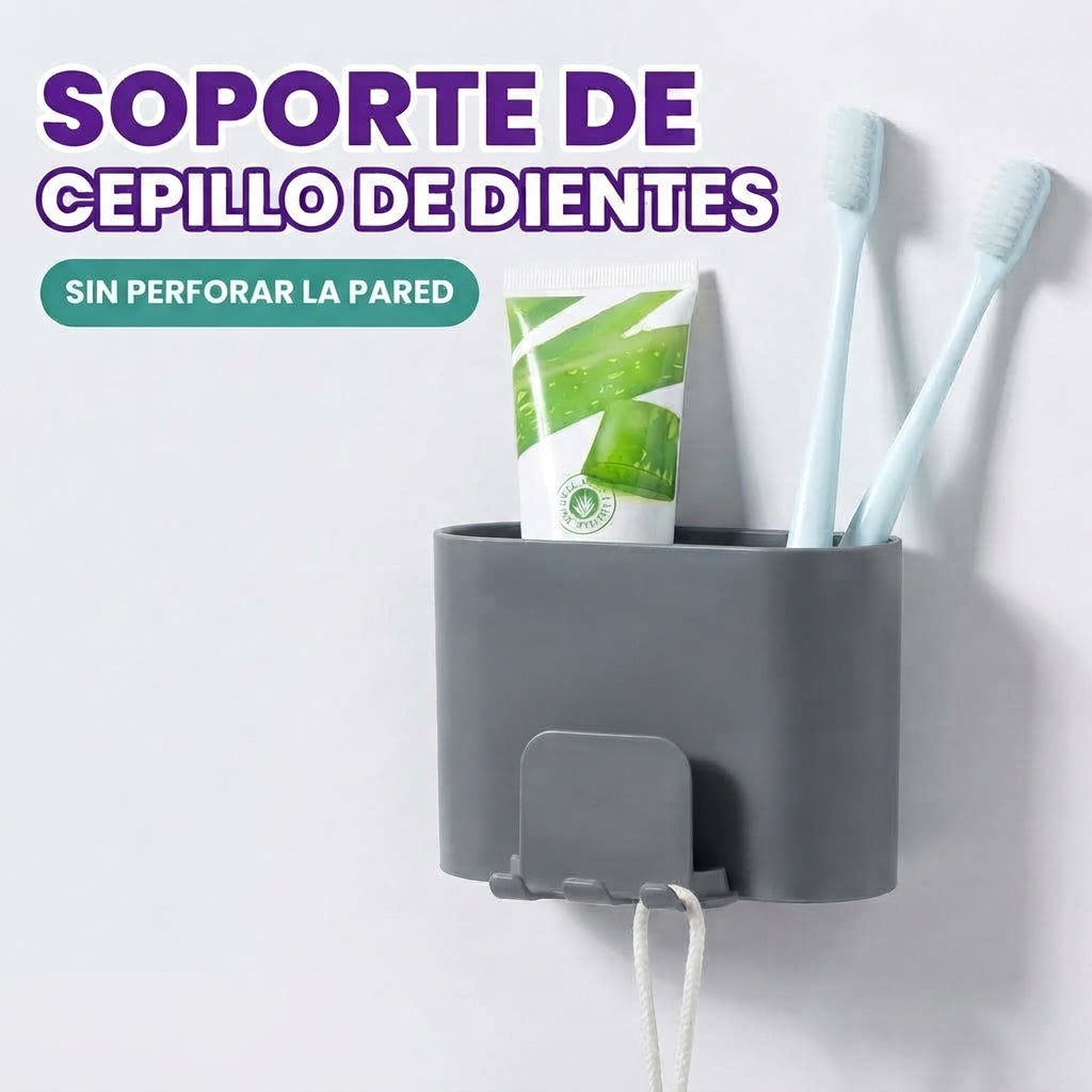 Soporte de cepillo para dientes y pasta dental