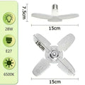 Bombillo LED en forma de cruz plegable