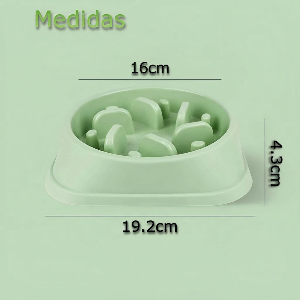 Plato de comida para alimentacion lenta tipo laberinto para perros