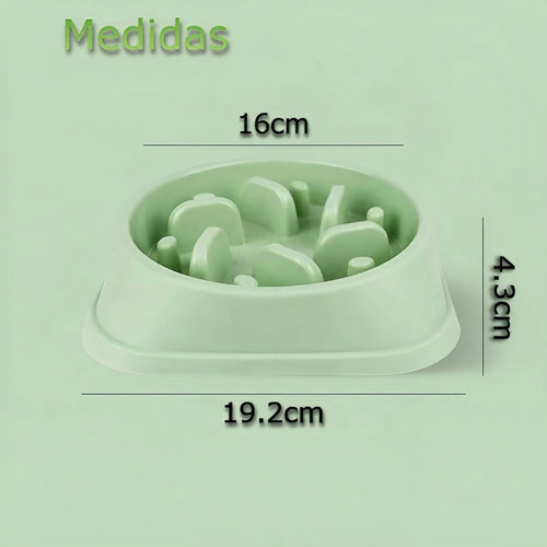Plato de comida para alimentacion lenta tipo laberinto para perros