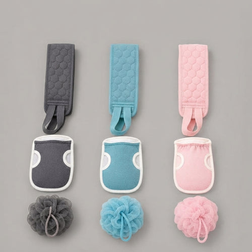 Juego de 3 accesorios exfoliantes