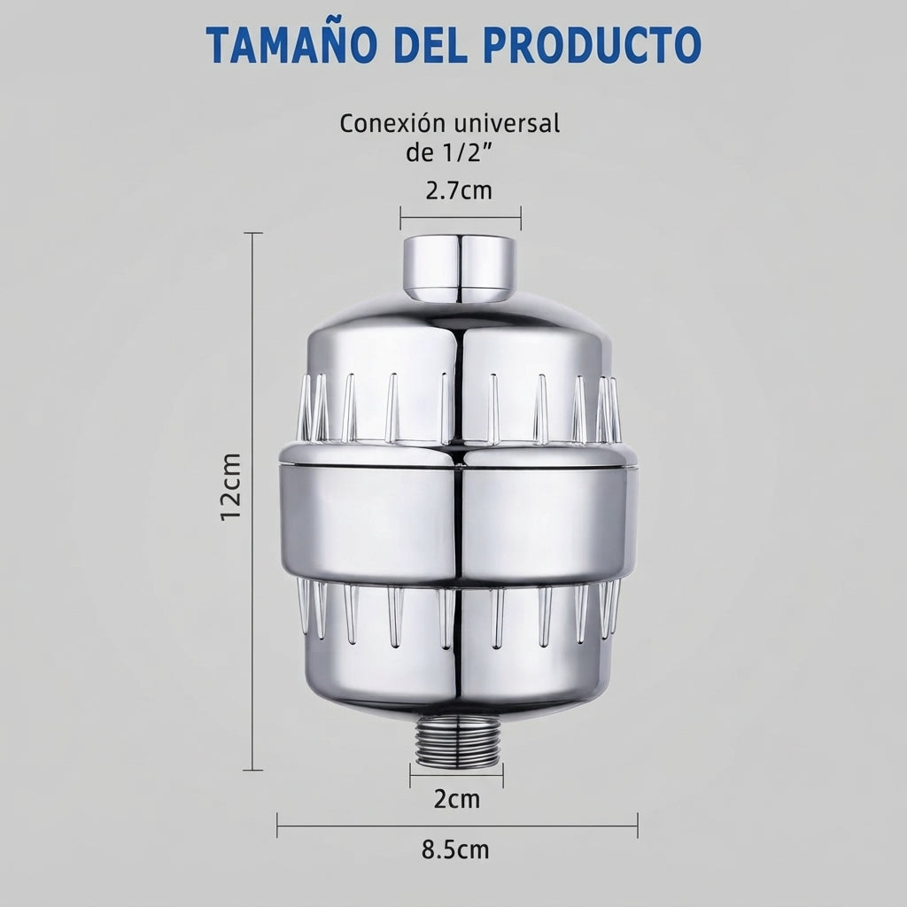 Filtro de cabezal universal para regadera