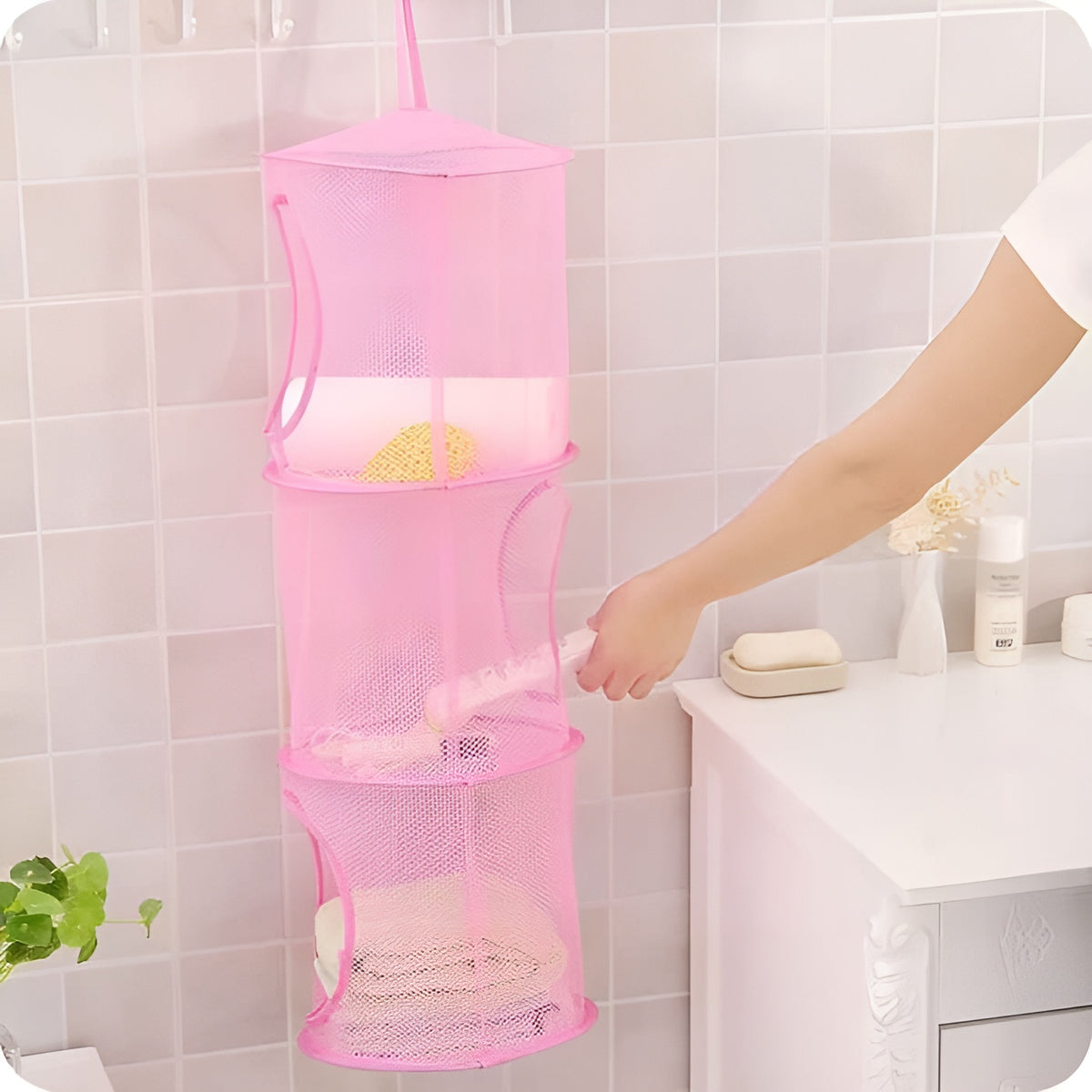 Organizador malla colgante 3 niveles