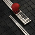 Juego 5 palillos de acero inoxidable para sushi (5 pares)