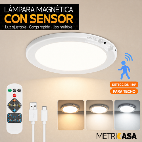 Lampara magnetica de 5W con sensor para techos Metrikasa