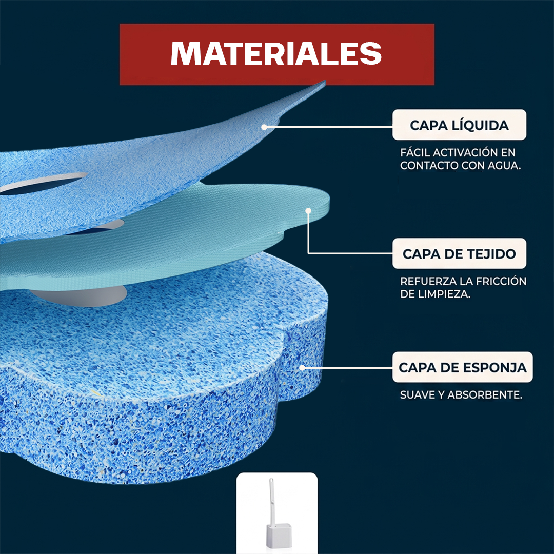 Esponja de repuesto para limpiador de inodoro Vauli (pack de 6)