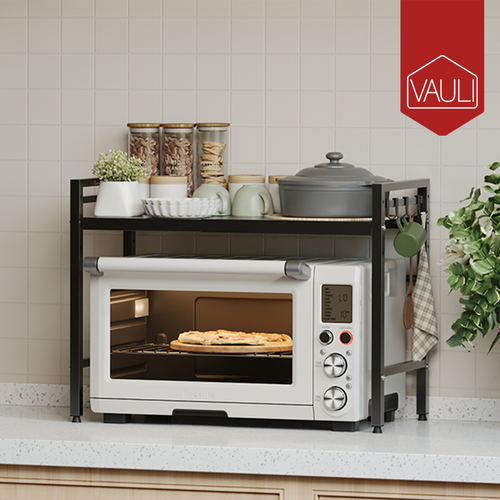 Estante expandible para horno de microondas con extensión horizontal VAULI