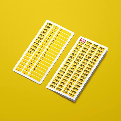 Etiqueta de caja de fusibles eléctricos