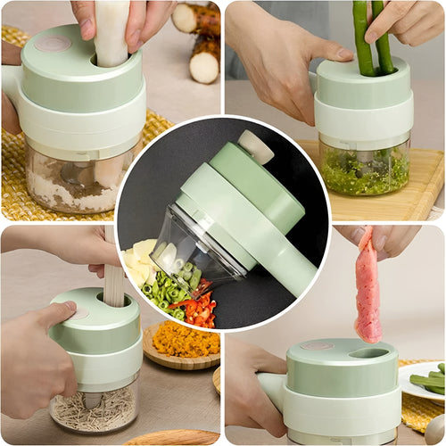 Cortador de verduras recargable 4 en 1
