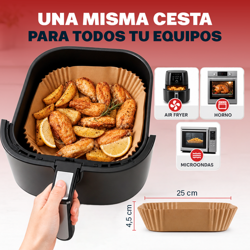 Cestas desechables para air fryer (100 unidades)  VAULI