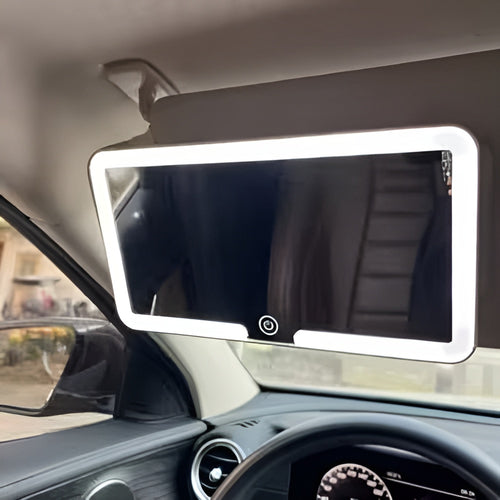 Espejo De Maquillaje Led con visera para carro