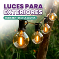 Luces para exteriores de 10 metros de Longitud y 25 Bombillos