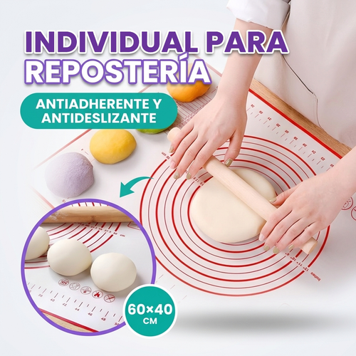 Individual de silicona antideslizante para reposteria
