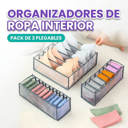 Organizadores de ropa interior (Pack de 3)