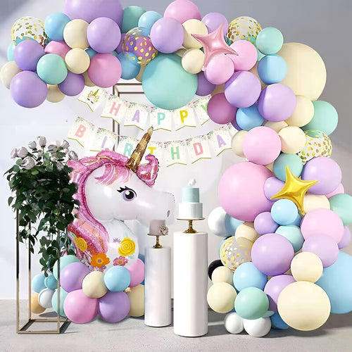 Set de Globos para Cumpleaños Temática: Unicornio