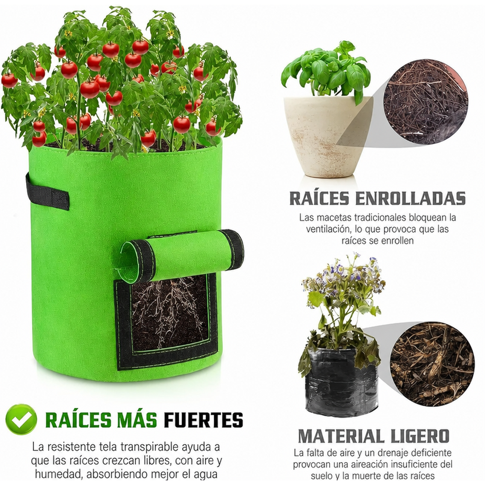 Bolsa para crecimiento de plantas
