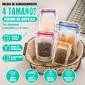 Bolsas de almacenamiento en forma de botella (pack de 4)