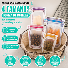Bolsas de almacenamiento en forma de botella (pack de 4)