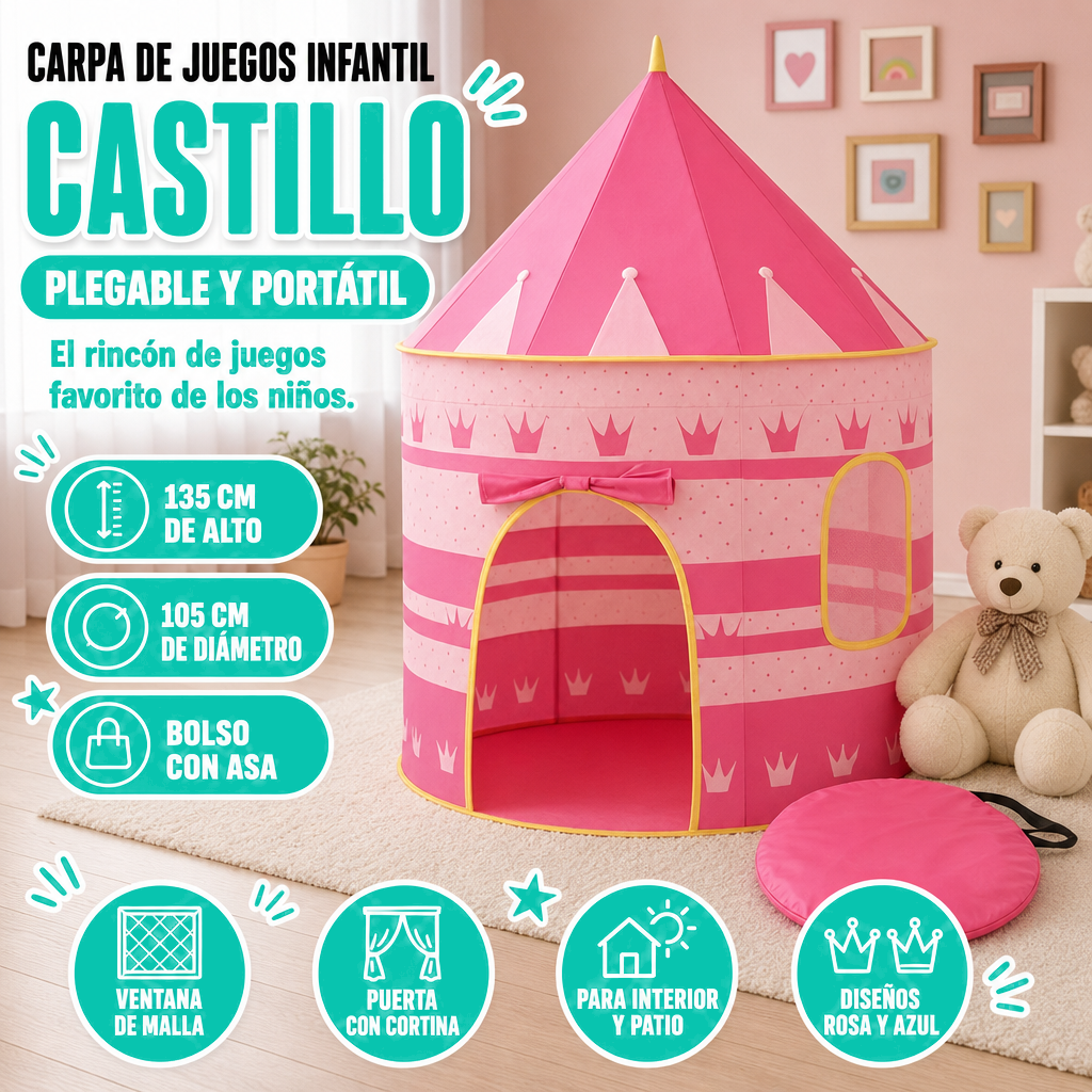 Carpa de juegos para niñas y niños pequeños