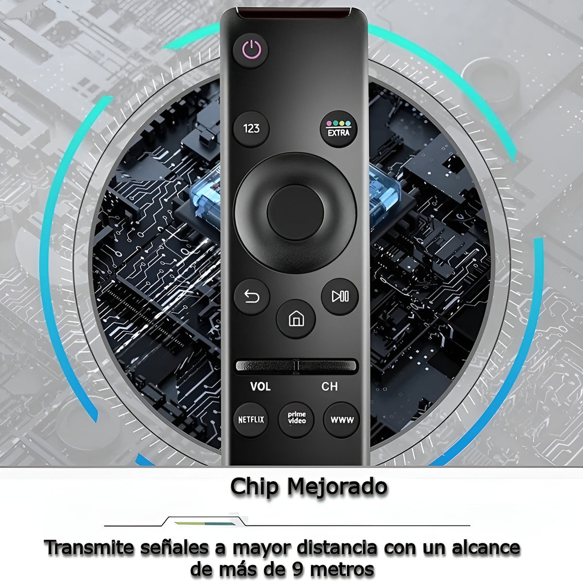 Control remoto smart TV – Detalle de calidad y acabado – NQLN Store
