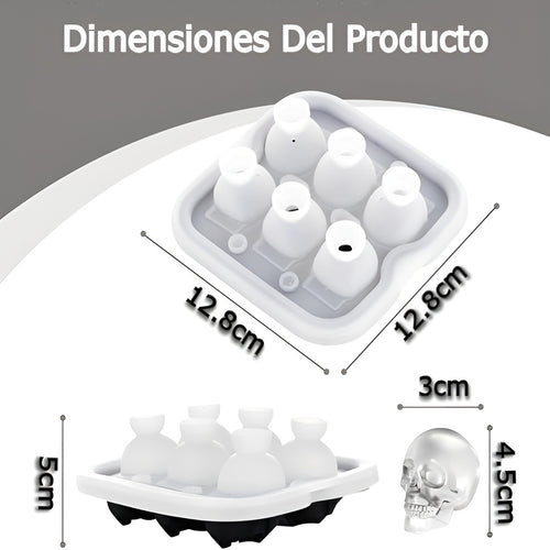 Molde de Silicona para Hielo con Forma de Calavera