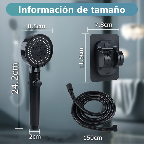 Cabezal de ducha de Ahorro de agua con 5 modos